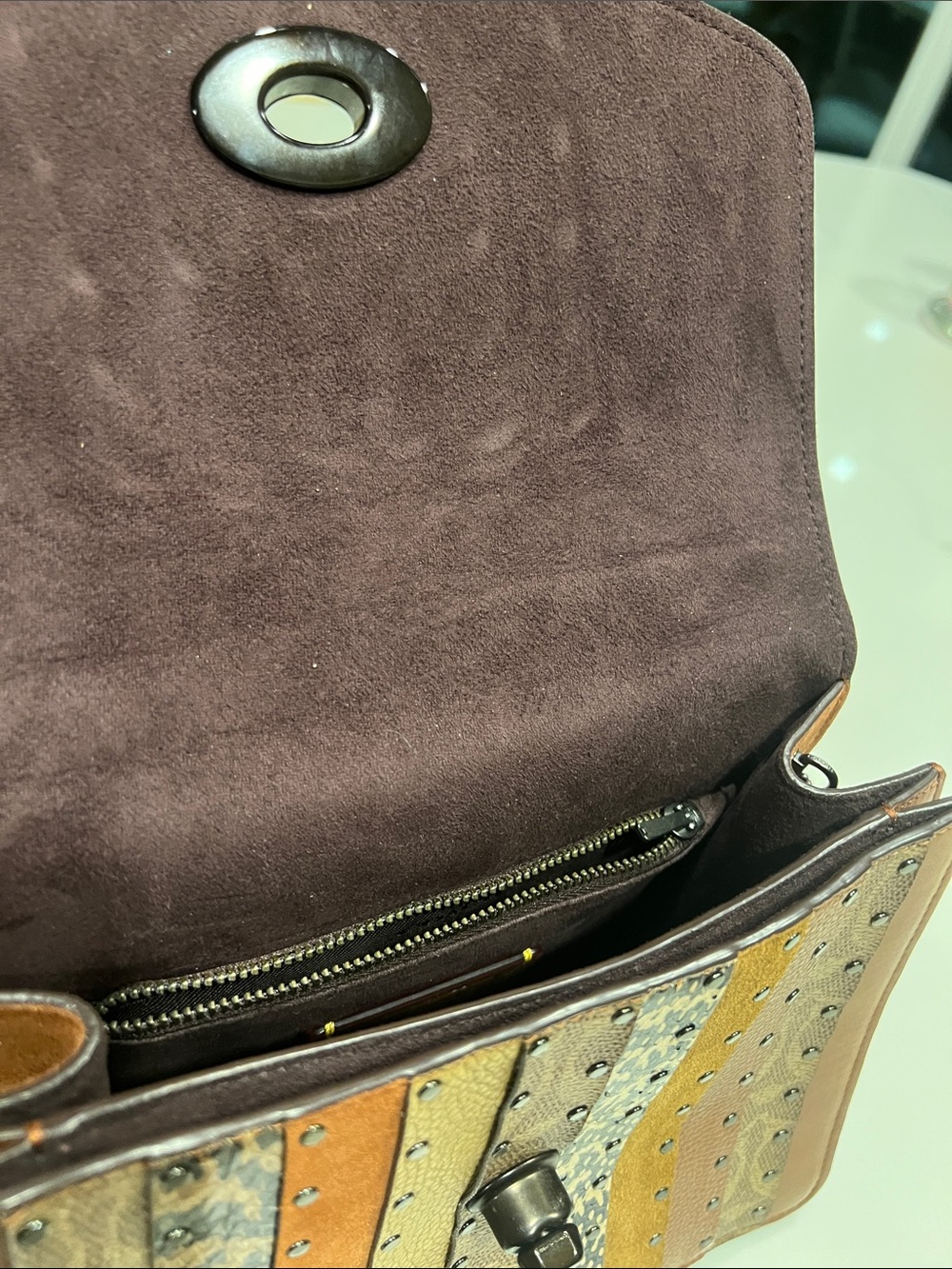Coach Black Top Flap Multicolor Patchwork Crossbody - Picture 2 of 6